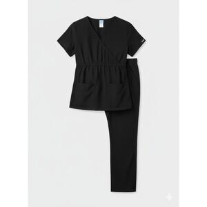 Cherokee Women's Black Scrubs Top and Pants Size Small Nursing Uniform